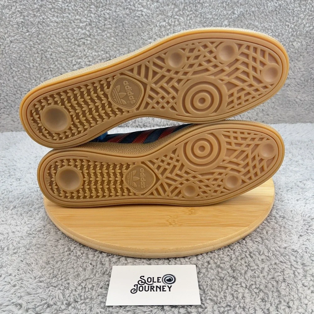 Adidas Handball Spezial Shoes Mens 12 Blue Gum Suede Leather Retro JH5436 - Picture 8 of 13